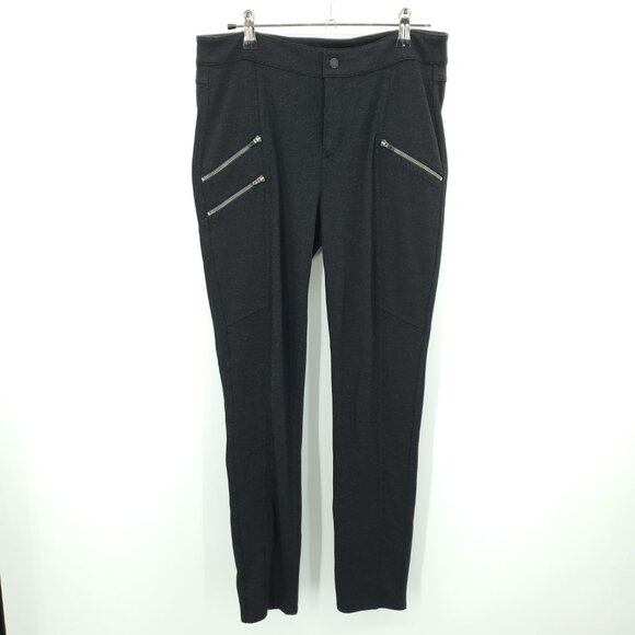 Athleta Moto-Style Soft Skinny Pants 8 Charcoal Gray - Picture 2 of 16
